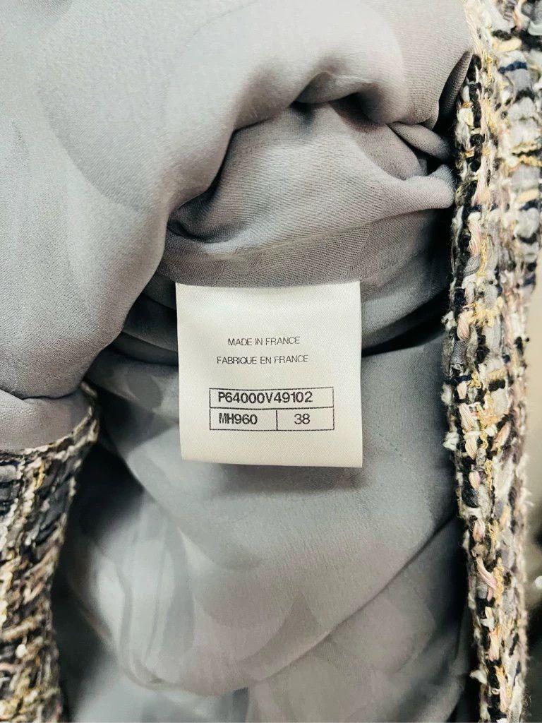 Chanel Chanel Gray Mosaic Woven Jacket- DMC Size US M / EU 48-50 / 2 - 5 Thumbnail