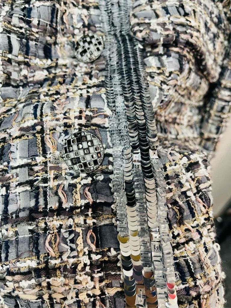 Chanel Chanel Gray Mosaic Woven Jacket- DMC Size US M / EU 48-50 / 2 - 3 Thumbnail