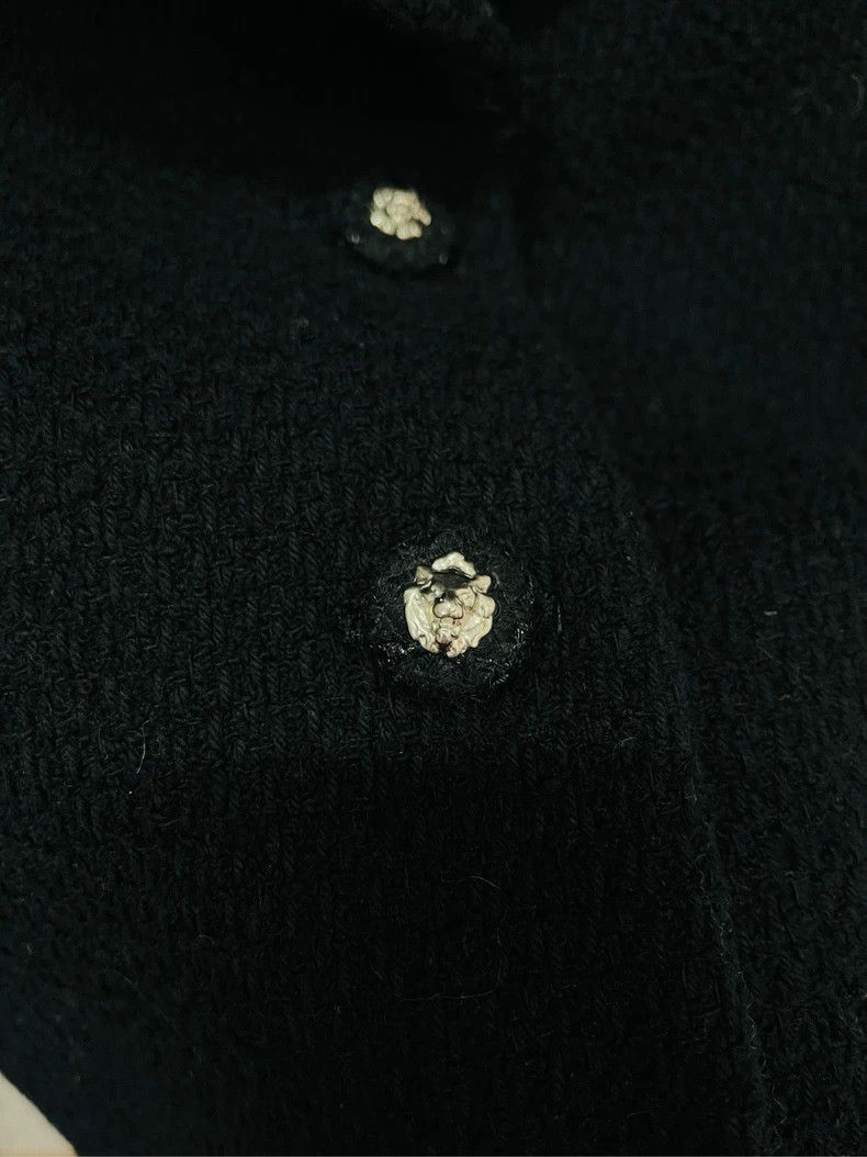 Chanel Chanel Black Tweed Jacket with Navy Trim- DMC Size US M / EU 48-50 / 2 - 3 Thumbnail