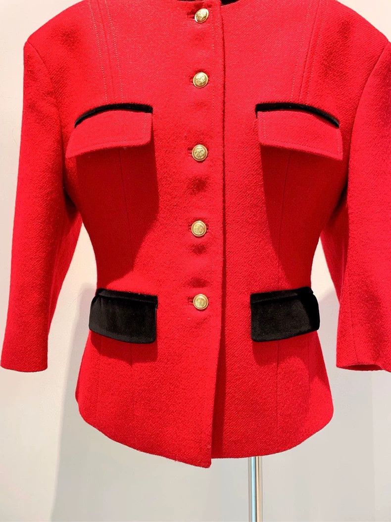 Gucci Gucci Red Court Style Jacket- DMC Size US M / EU 48-50 / 2 - 4 Thumbnail