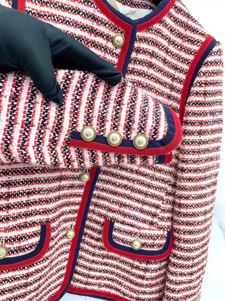 Gucci Gucci Red Striped Jacket Set Outfit- DMC Size US M / EU 48-50 / 2 - 5 Thumbnail