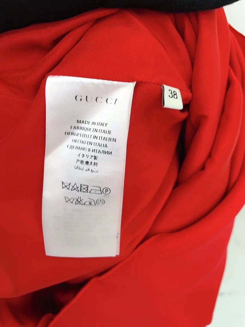 Gucci Gucci Red Wool Silk Midi Skirt with Gold Belt- DMC Size US 38 / EU 54 - 8 Thumbnail