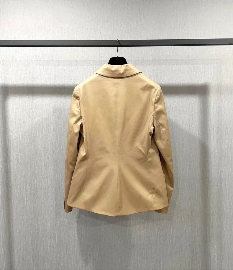 Dior Dior Beige Double-Breasted Tailored Blazer- DMC Size US M / EU 48-50 / 2 - 2 Thumbnail