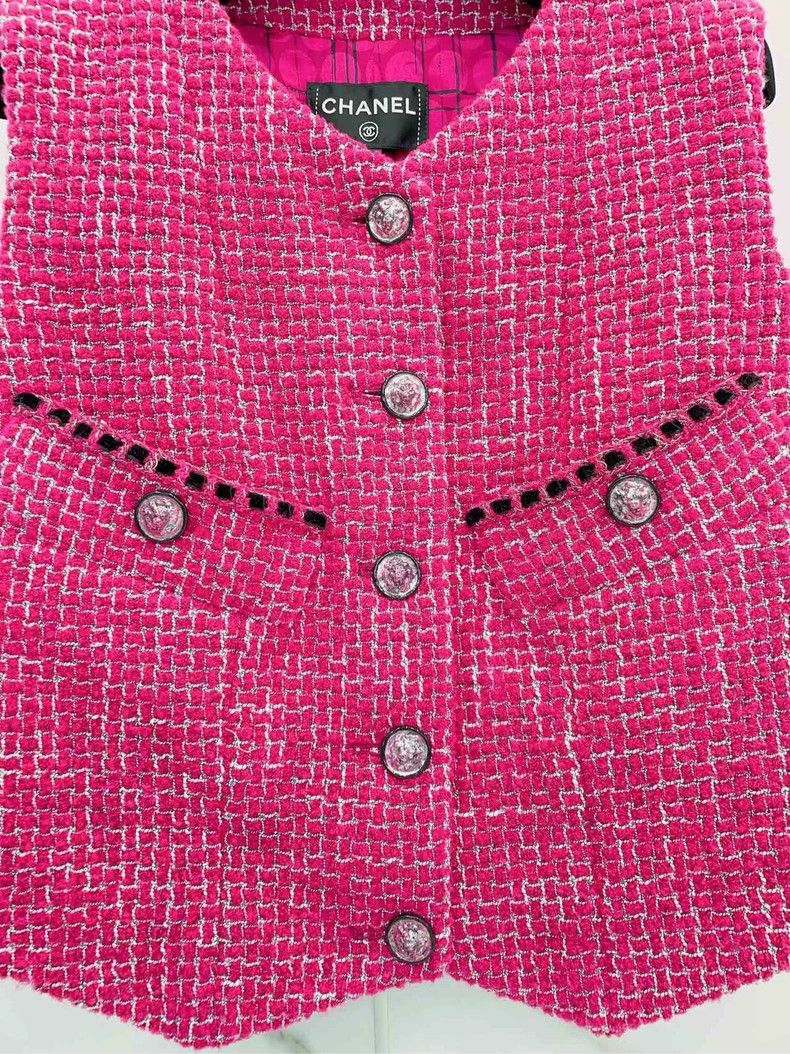 Chanel Chanel Pink Vest Jacket Size 38- DMC Size US M / EU 48-50 / 2 - 4 Thumbnail