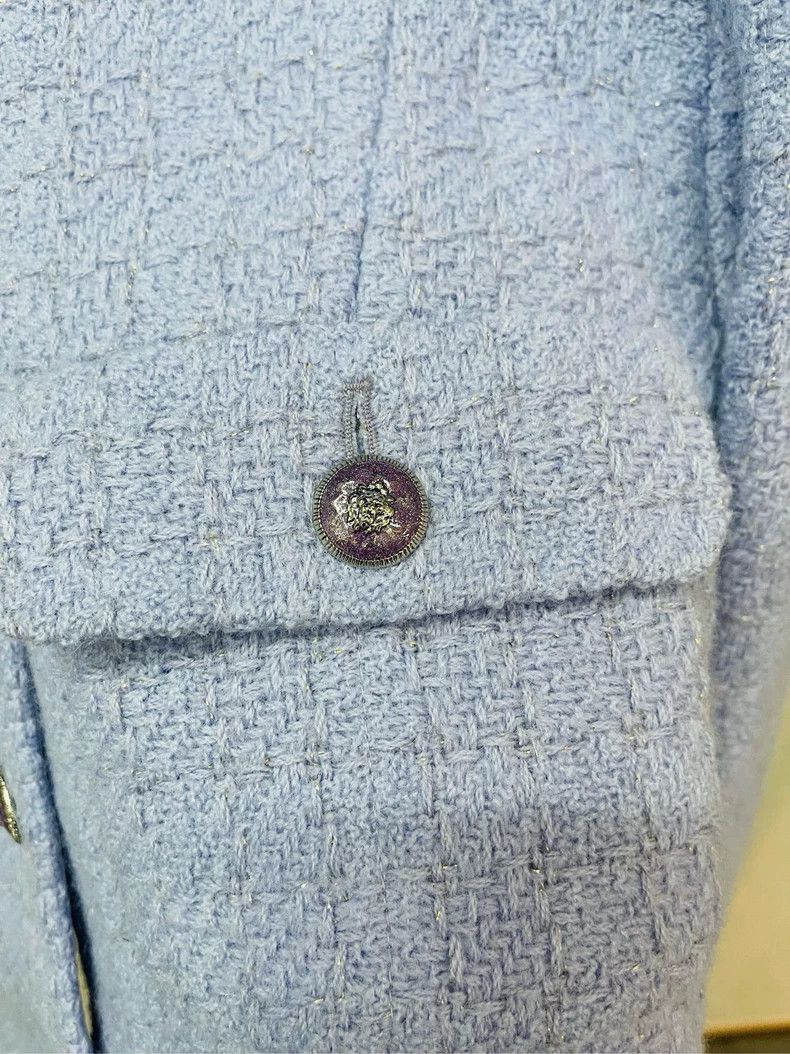 Chanel Chanel Purple Double Pocket V-Neck Jacket- DMC Size US M / EU 48-50 / 2 - 3 Thumbnail