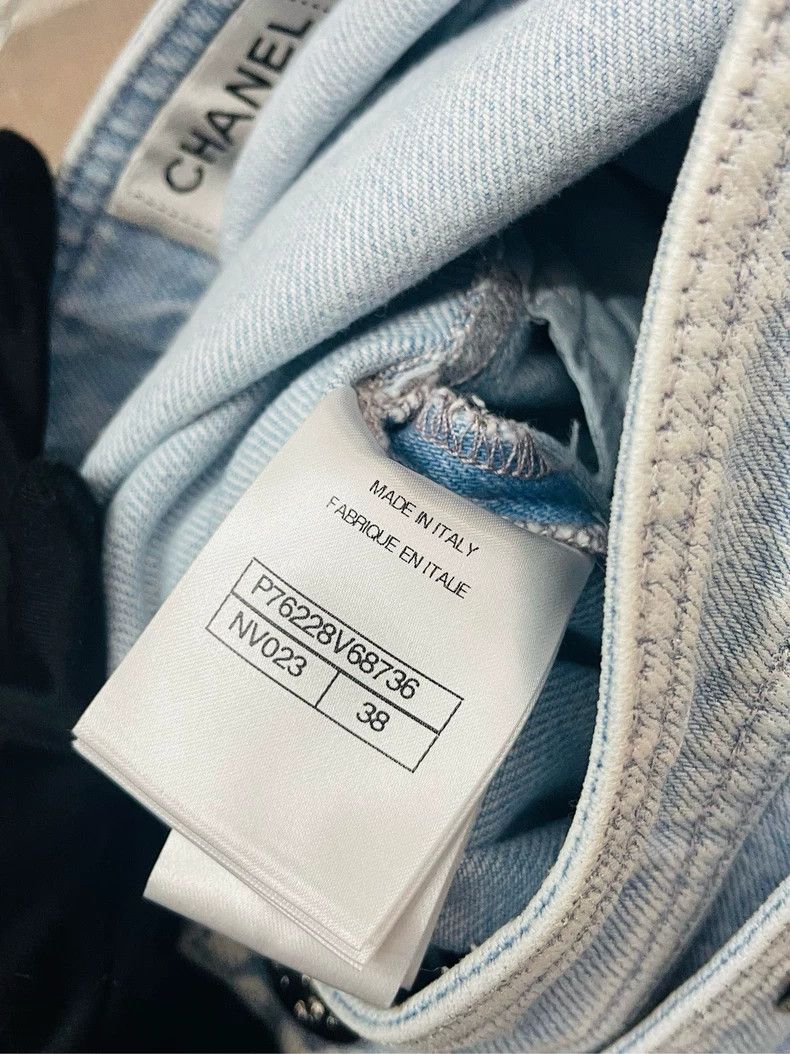 Chanel Chanel Blue Straight-Leg Denim Pants 24M- DMC Size US 38 / EU 54 - 3 Thumbnail