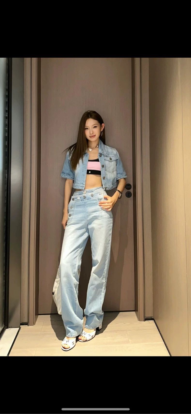 Chanel Chanel Blue Straight-Leg Denim Pants 24M- DMC Size US 38 / EU 54 - 6 Thumbnail