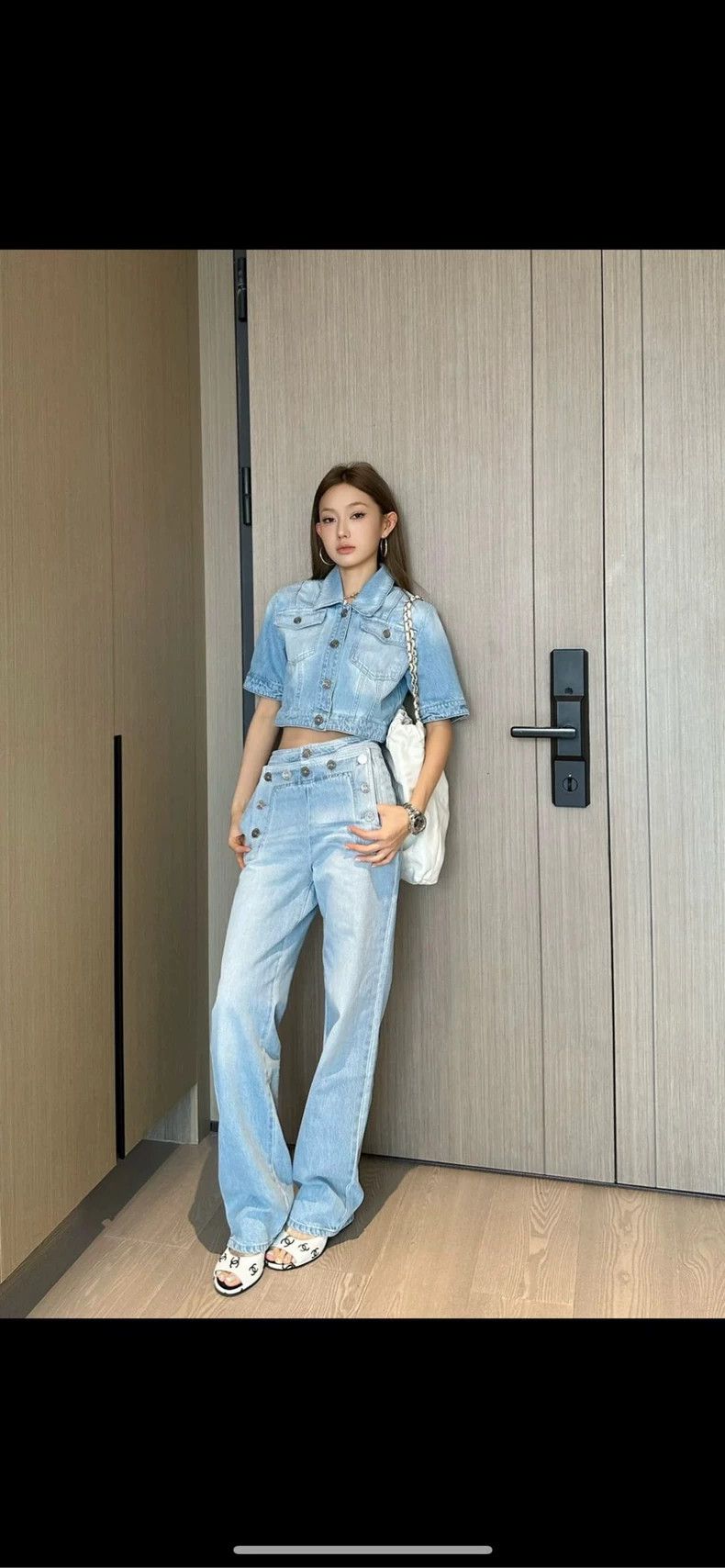 Chanel Chanel Blue Straight-Leg Denim Pants 24M- DMC Size US 38 / EU 54 - 7 Thumbnail