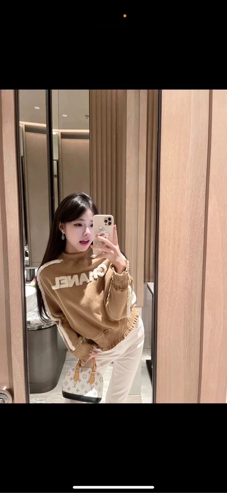 Chanel Chanel Khaki Lambswool Letter Sweatshirt F36- DMC Size US M / EU 48-50 / 2 - 6 Thumbnail