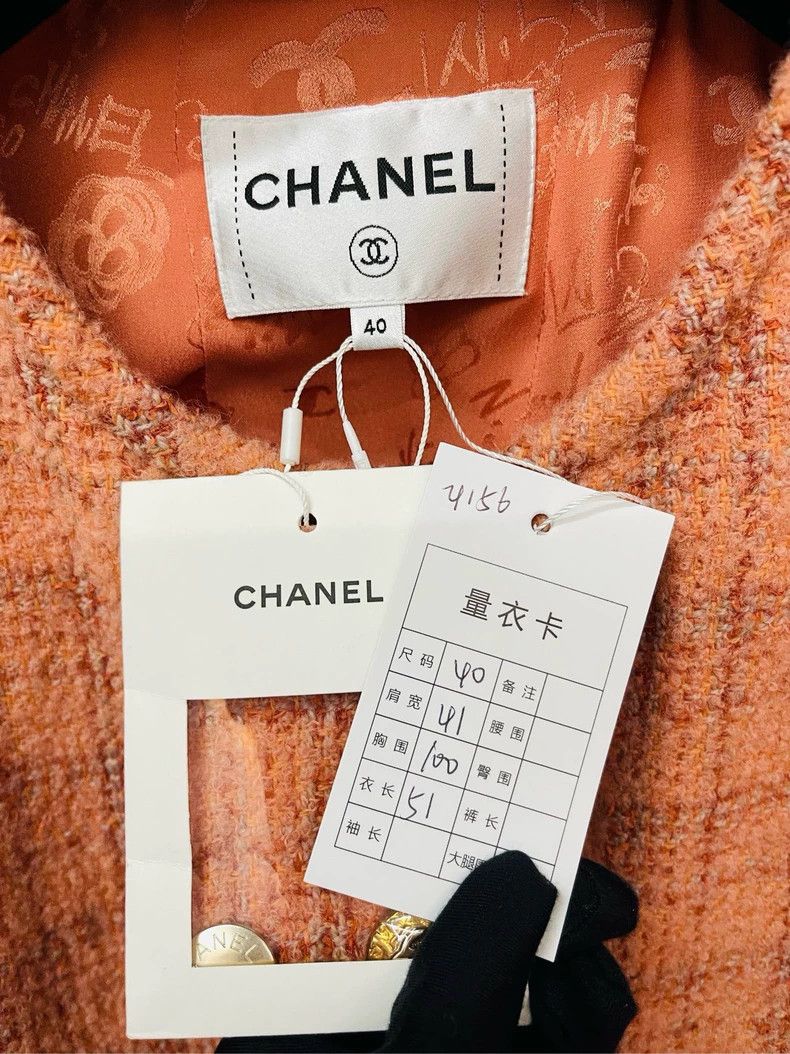 Chanel Chanel Pink Tweed Jacket F40 with Buttons- DMC Size US M / EU 48-50 / 2 - 4 Thumbnail