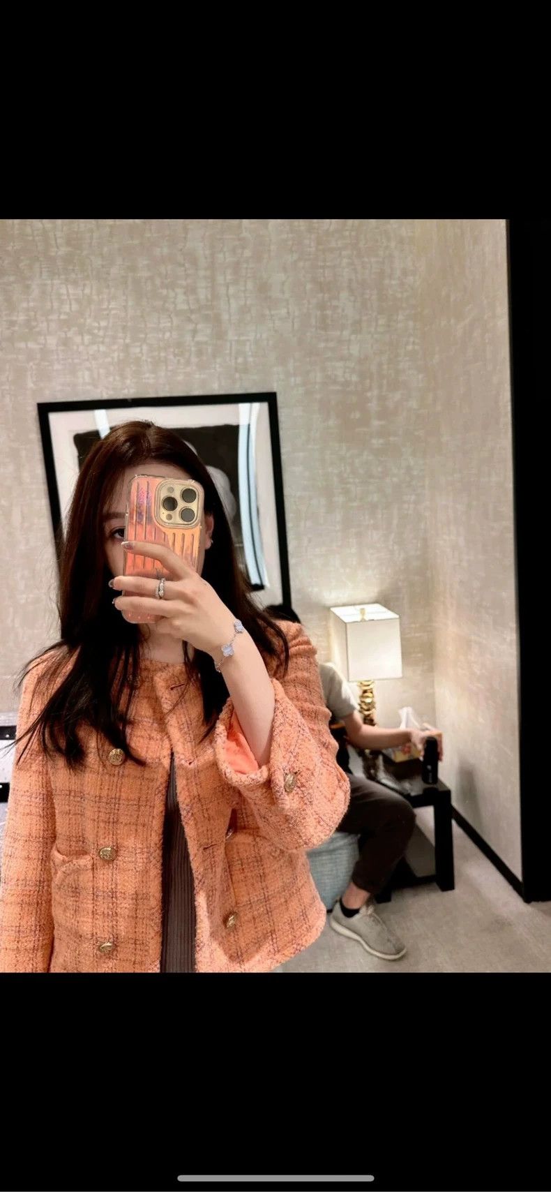 Chanel Chanel Pink Tweed Jacket F40 with Buttons- DMC Size US M / EU 48-50 / 2 - 9 Thumbnail