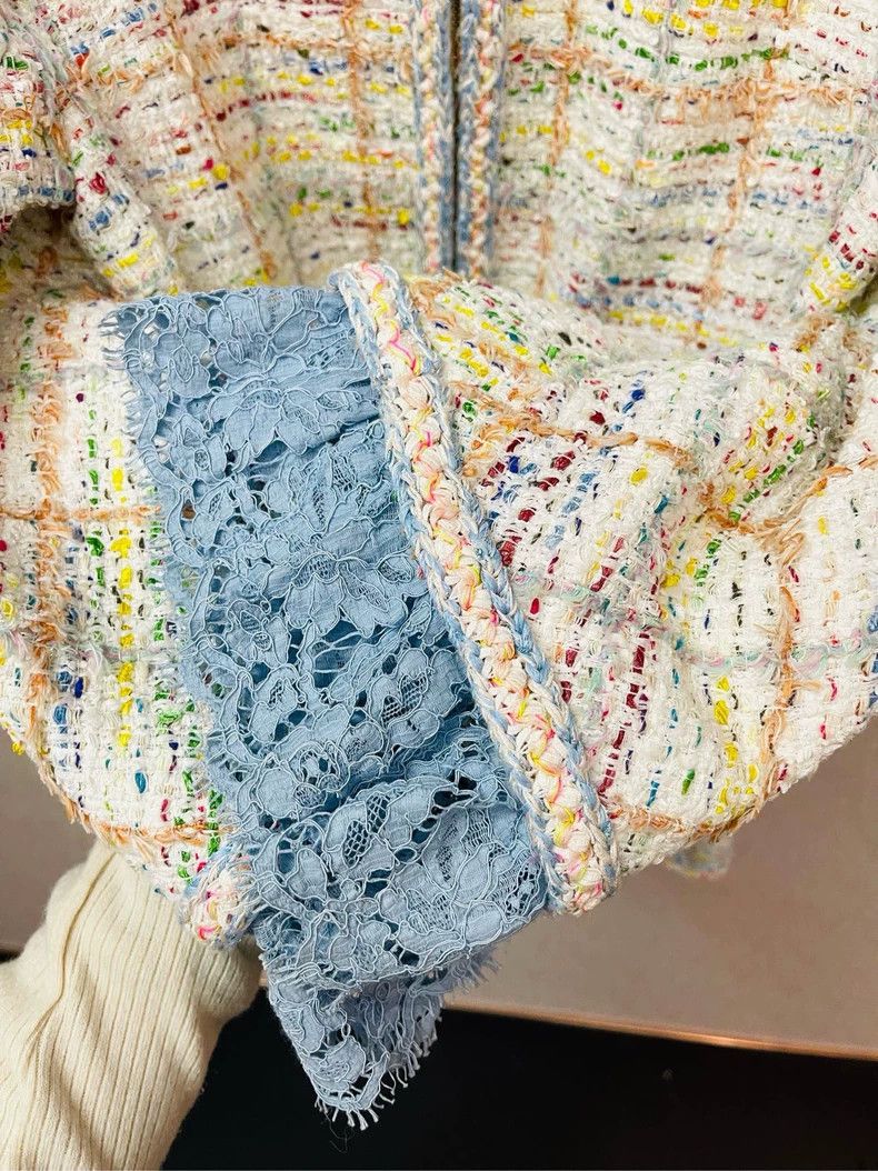 Chanel Chanel 19 Colorful Lace Cuff Tweed Jacket- DMC Size US M / EU 48-50 / 2 - 2 Thumbnail