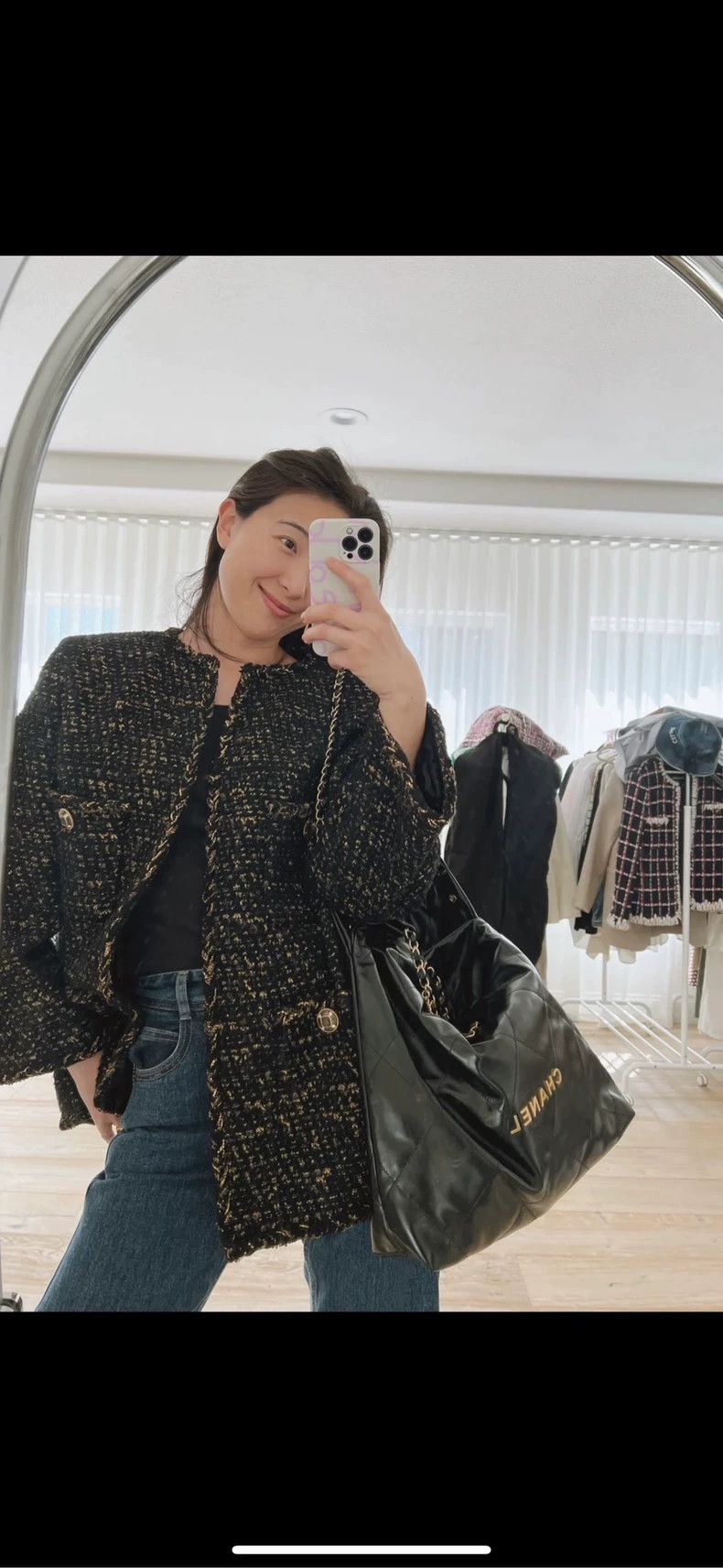 Chanel Chanel 19A Black Gold Shimmer Jacket- DMC Size US M / EU 48-50 / 2 - 8 Thumbnail