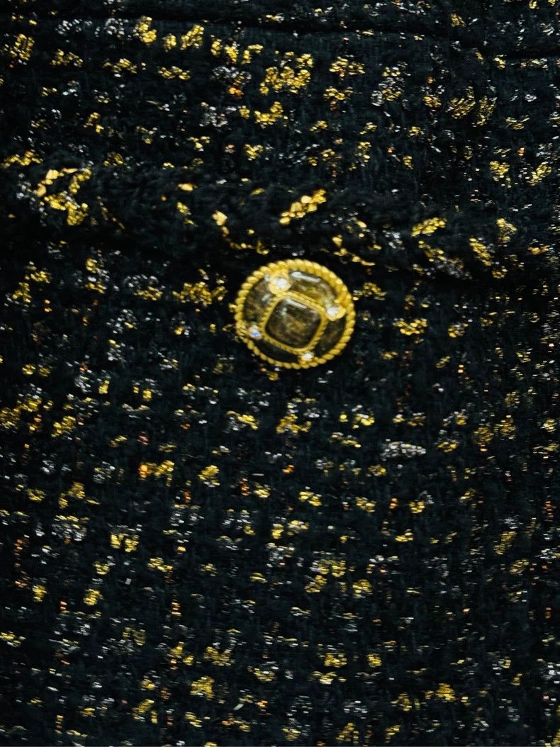 Chanel Chanel 19A Black Gold Shimmer Jacket- DMC Size US M / EU 48-50 / 2 - 3 Thumbnail
