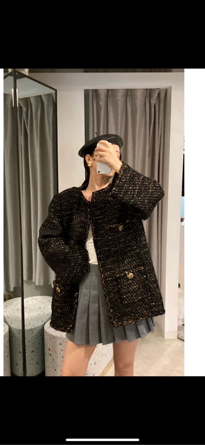 Chanel Chanel 19A Black Gold Shimmer Jacket- DMC Size US M / EU 48-50 / 2 - 7 Thumbnail