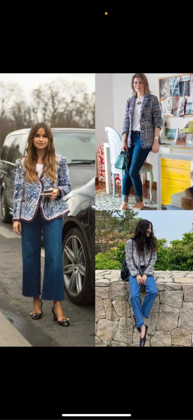 Chanel Chanel Blue Tweed Woven Jacket F42 Number 611- DMC Size US M / EU 48-50 / 2 - 6 Thumbnail