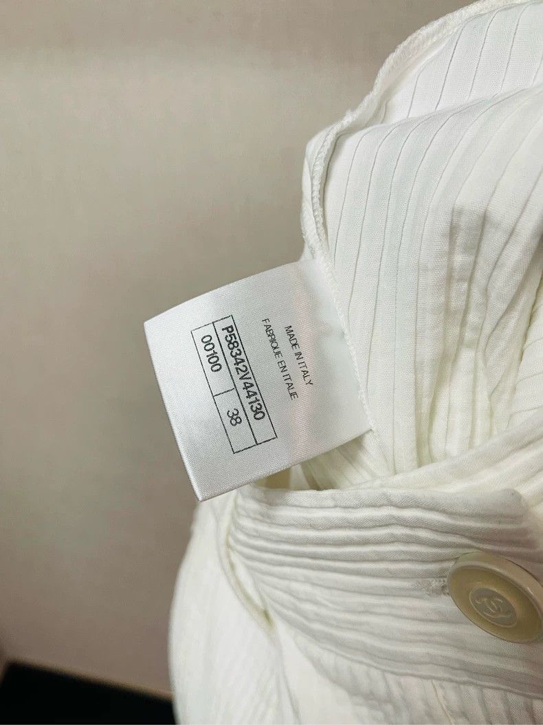 Chanel Chanel White Wide-Leg Pants F38- DMC Size US 38 / EU 54 - 3 Thumbnail