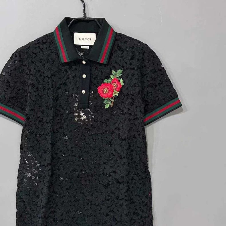 Gucci Gucci Short Sleeve Lace Polo Shirt- DMC Size US S / EU 44-46 / 1 - 2 Thumbnail