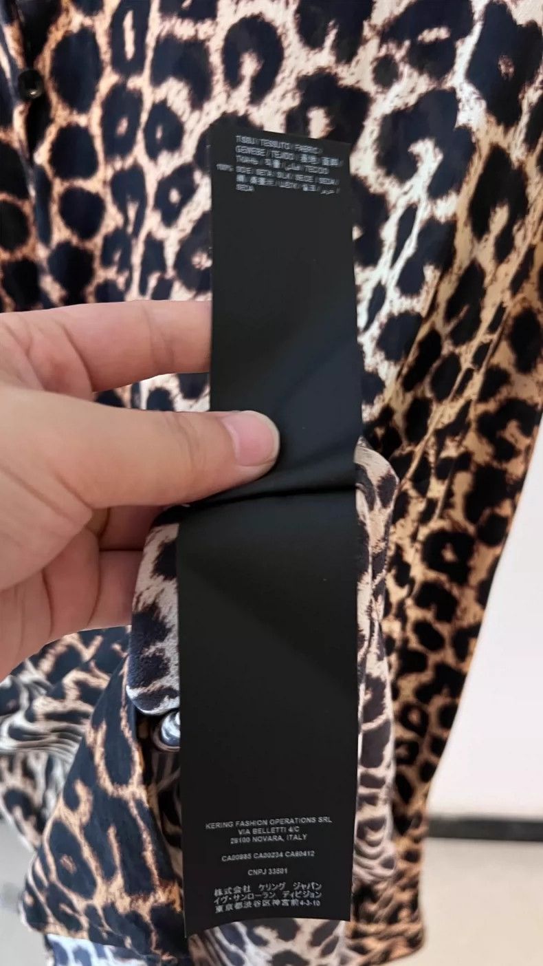 Yves Saint Laurent YSL Leopard Print Silk Satin Shirt- DMC Size US M / EU 48-50 / 2 - 6 Thumbnail