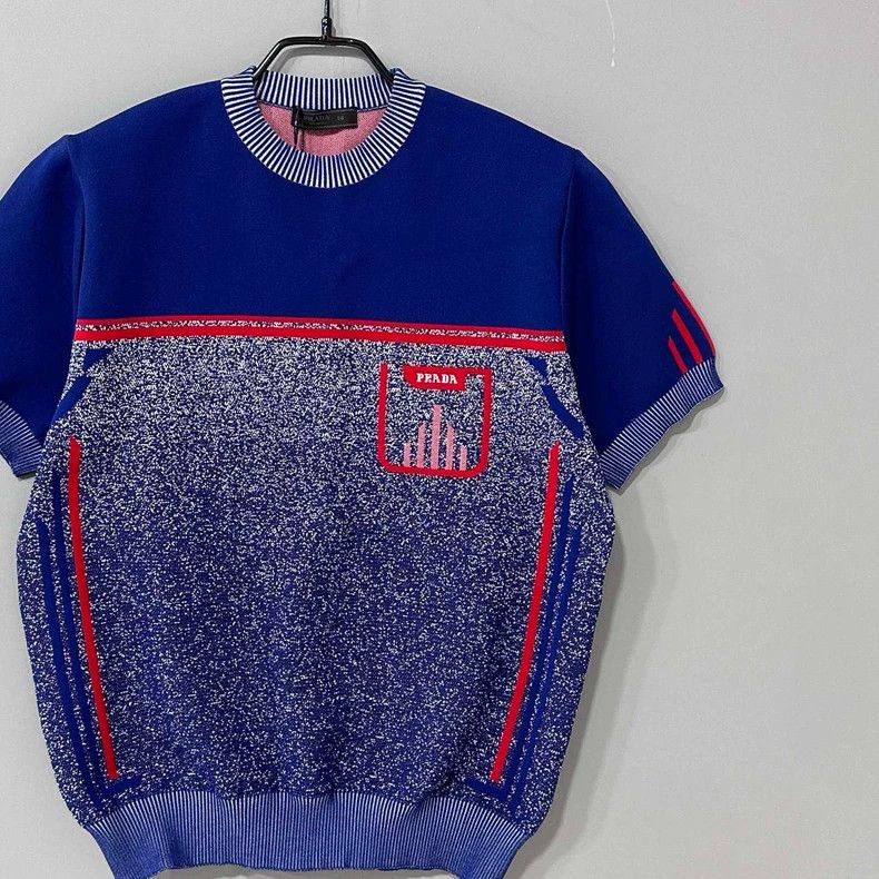 Prada Prada Short Sleeve Knitted Top- DMC Size US L / EU 52-54 / 3 - 2 Thumbnail