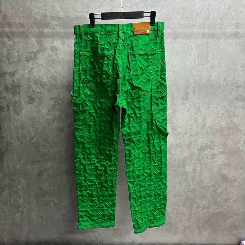 Louis Vuitton Louis Vuitton Green Logo Denim Pants Size 32- DMC Size US 32 / EU 48 - 2 Thumbnail