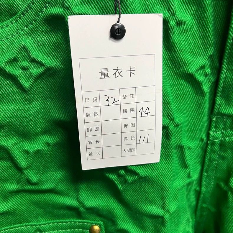 Louis Vuitton Louis Vuitton Green Logo Denim Pants Size 32- DMC Size US 32 / EU 48 - 6 Thumbnail