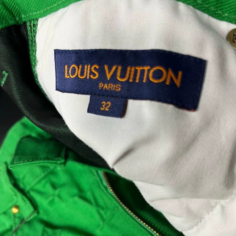Louis Vuitton Louis Vuitton Green Logo Denim Pants Size 32- DMC Size US 32 / EU 48 - 3 Thumbnail