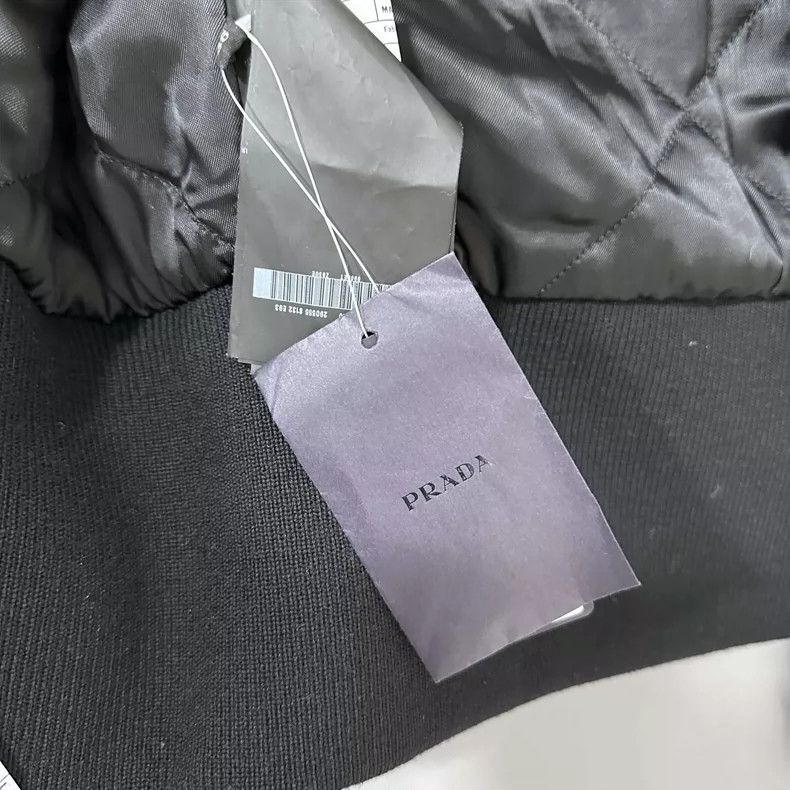 Prada Black Short Zipper Cotton Jacket- DMC Size US M / EU 48-50 / 2 - 4 Thumbnail