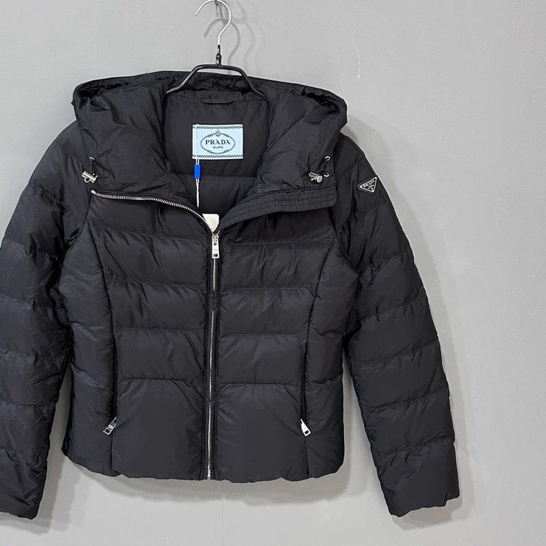 Prada Prada Black Triangle Logo Down Jacket- DMC Size US M / EU 48-50 / 2 - 2 Thumbnail