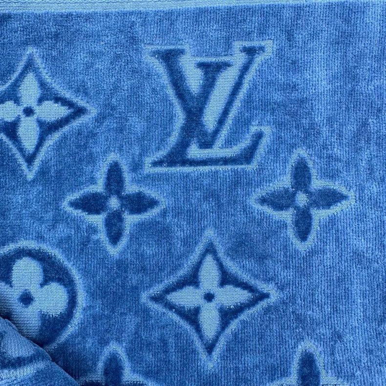 Louis Vuitton Louis Vuitton Blue Beach Towel with Logo- DMC Size ONE SIZE - 6 Thumbnail