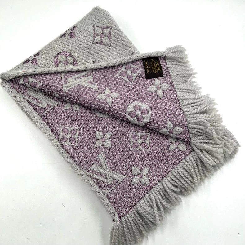 Louis Vuitton Louis Vuitton Pink Monogram Wool Scarf- DMC Size ONE SIZE - 3 Thumbnail