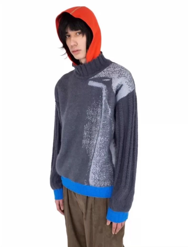 Kiko Kostadinov Kiko Kostadinov Knit Sweater with Blue Trim- DMC Size US L / EU 52-54 / 3 - 7 Thumbnail