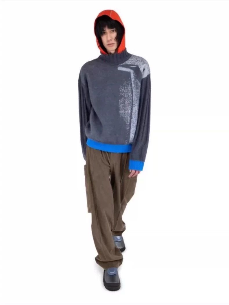 Kiko Kostadinov Kiko Kostadinov Knit Sweater with Blue Trim- DMC Size US L / EU 52-54 / 3 - 6 Thumbnail