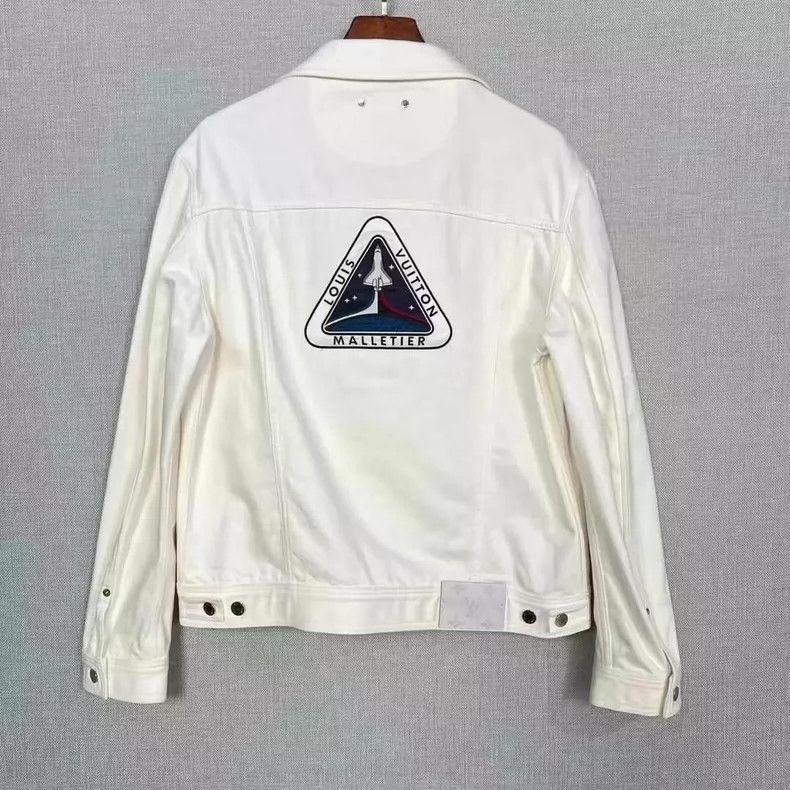 Louis Vuitton Louis Vuitton White Astronaut Embroidered Denim Jacket- DMC Size US L / EU 52-54 / 3 - 2 Thumbnail