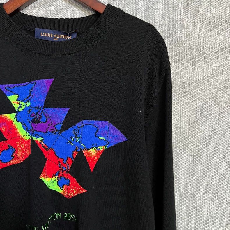 Louis Vuitton Louis Vuitton Black Long Sleeve Knit Sweater- DMC Size US M / EU 48-50 / 2 - 3 Thumbnail