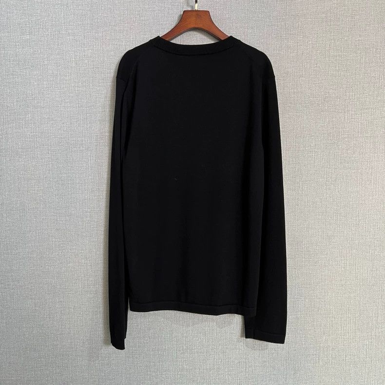 Louis Vuitton Louis Vuitton Black Long Sleeve Knit Sweater- DMC Size US M / EU 48-50 / 2 - 2 Thumbnail