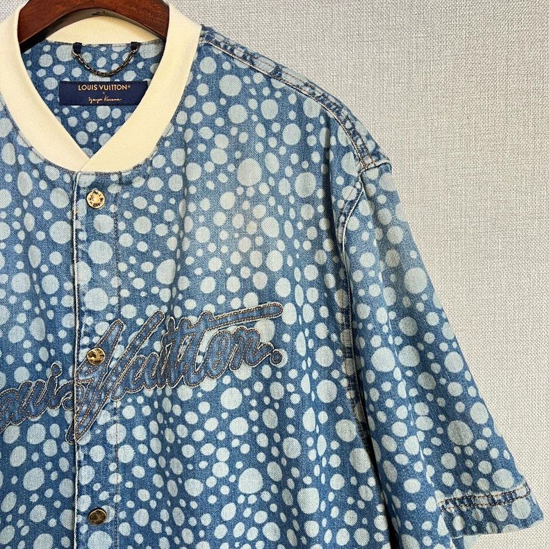 Louis Vuitton Louis Vuitton Embroidered Denim Baseball Shirt- DMC Size US L / EU 52-54 / 3 - 3 Thumbnail