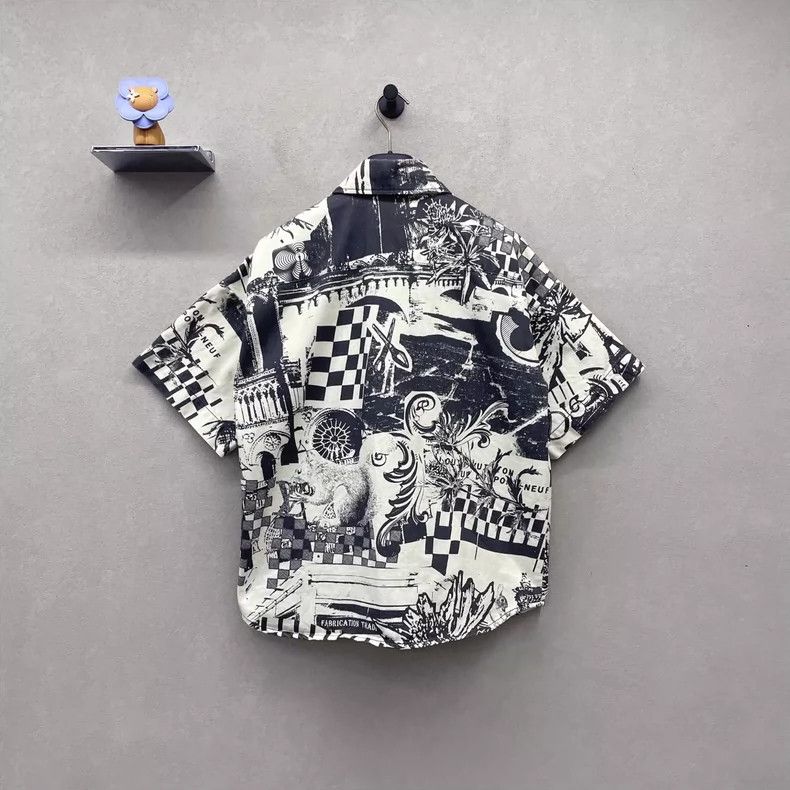 Louis Vuitton Vintage LV Pattern Printed Denim Short Sleeve Shirt- DMC Size US S / EU 44-46 / 1 - 2 Thumbnail