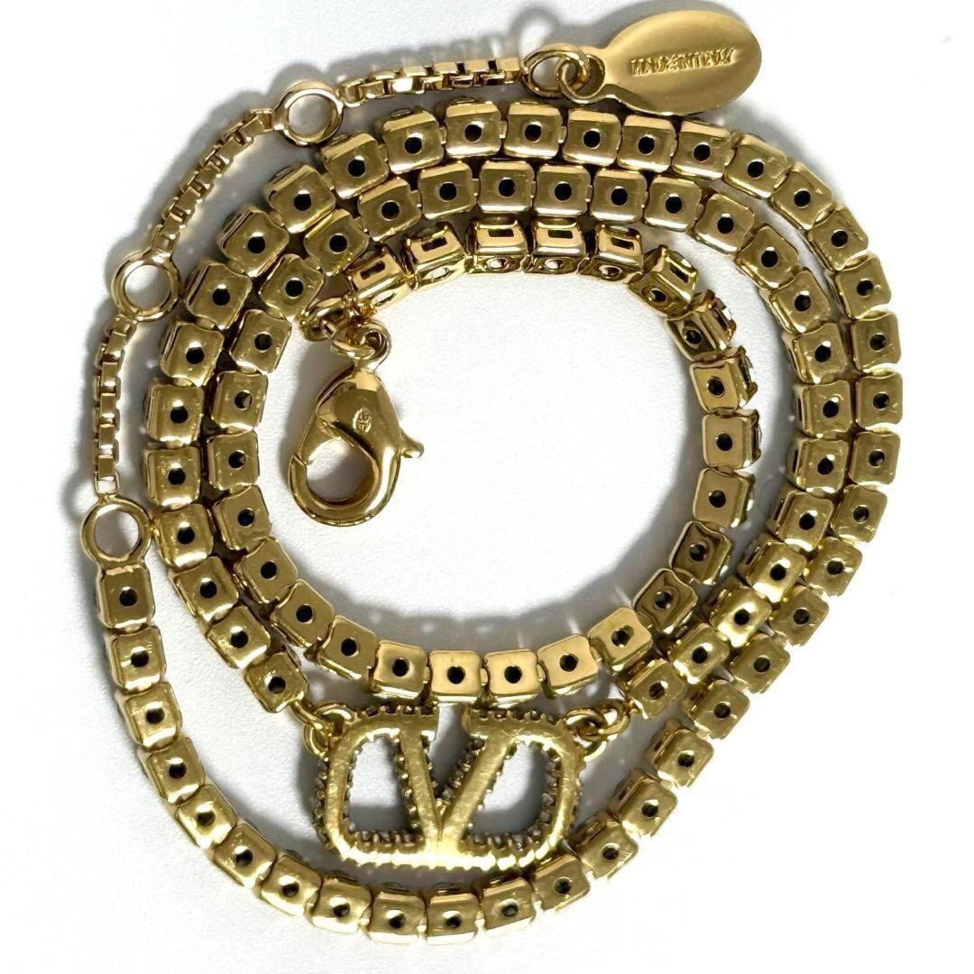 Valentino Valentino V logo signature pendant necklace Size ONE SIZE - 6 Thumbnail