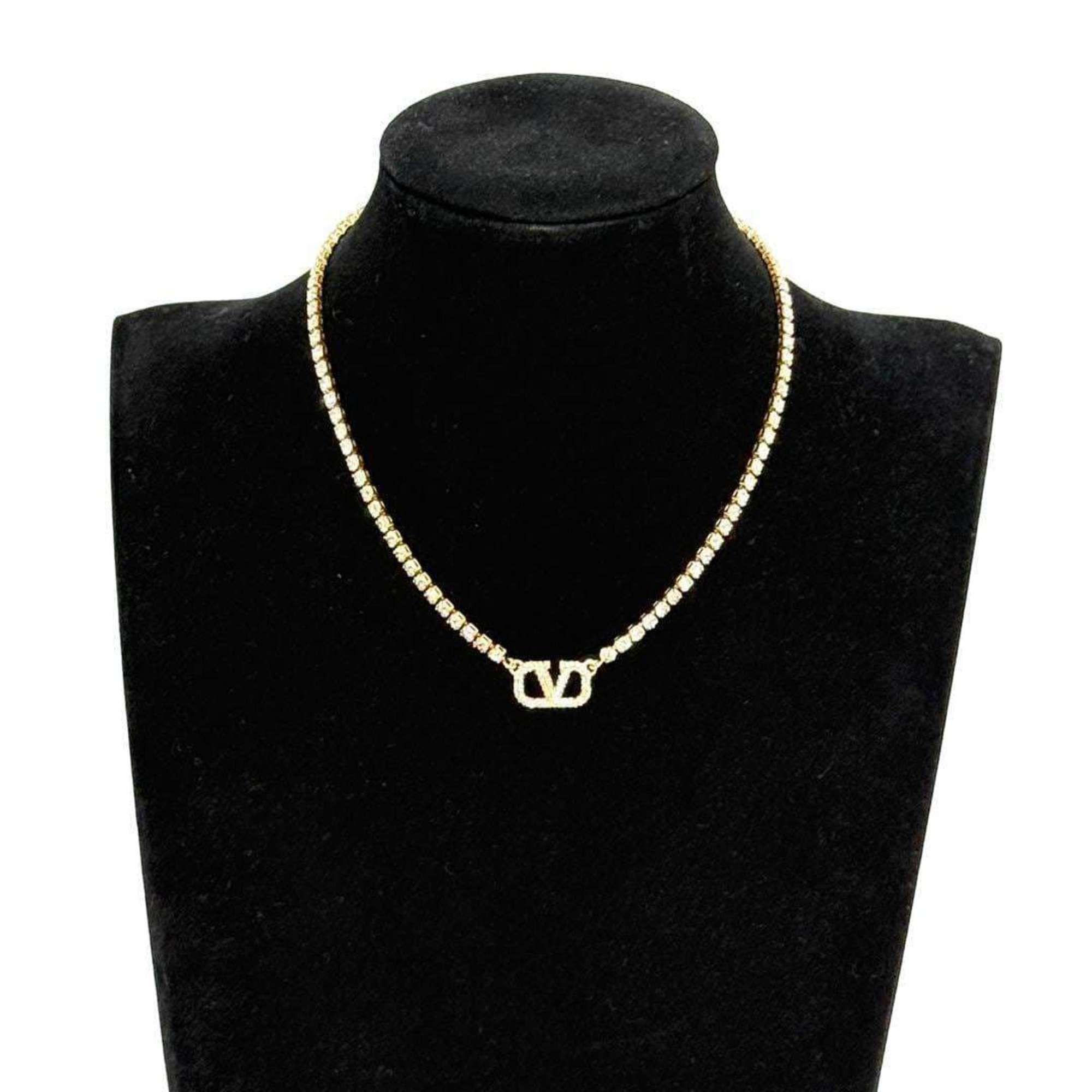 Valentino Valentino V logo signature pendant necklace Size ONE SIZE - 9 Thumbnail