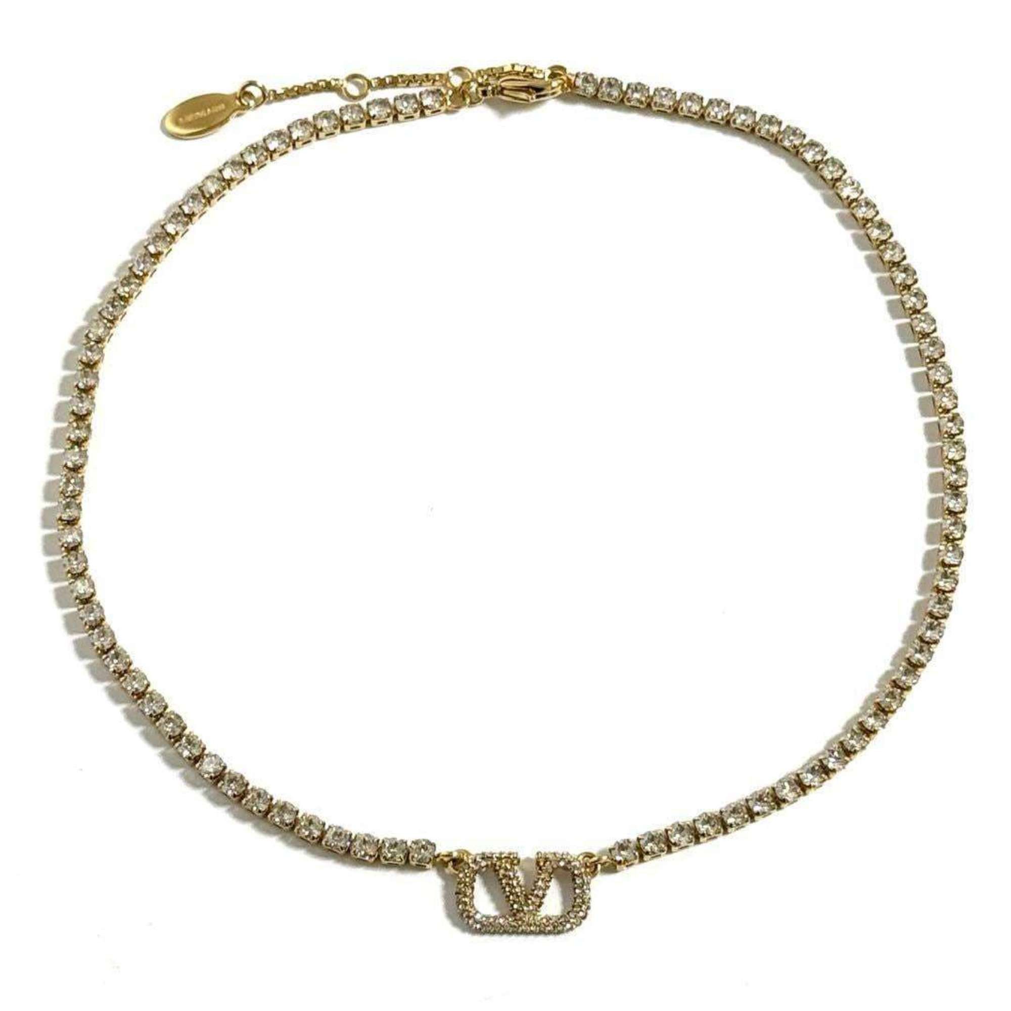 Valentino Valentino V logo signature pendant necklace Size ONE SIZE - 2 Thumbnail