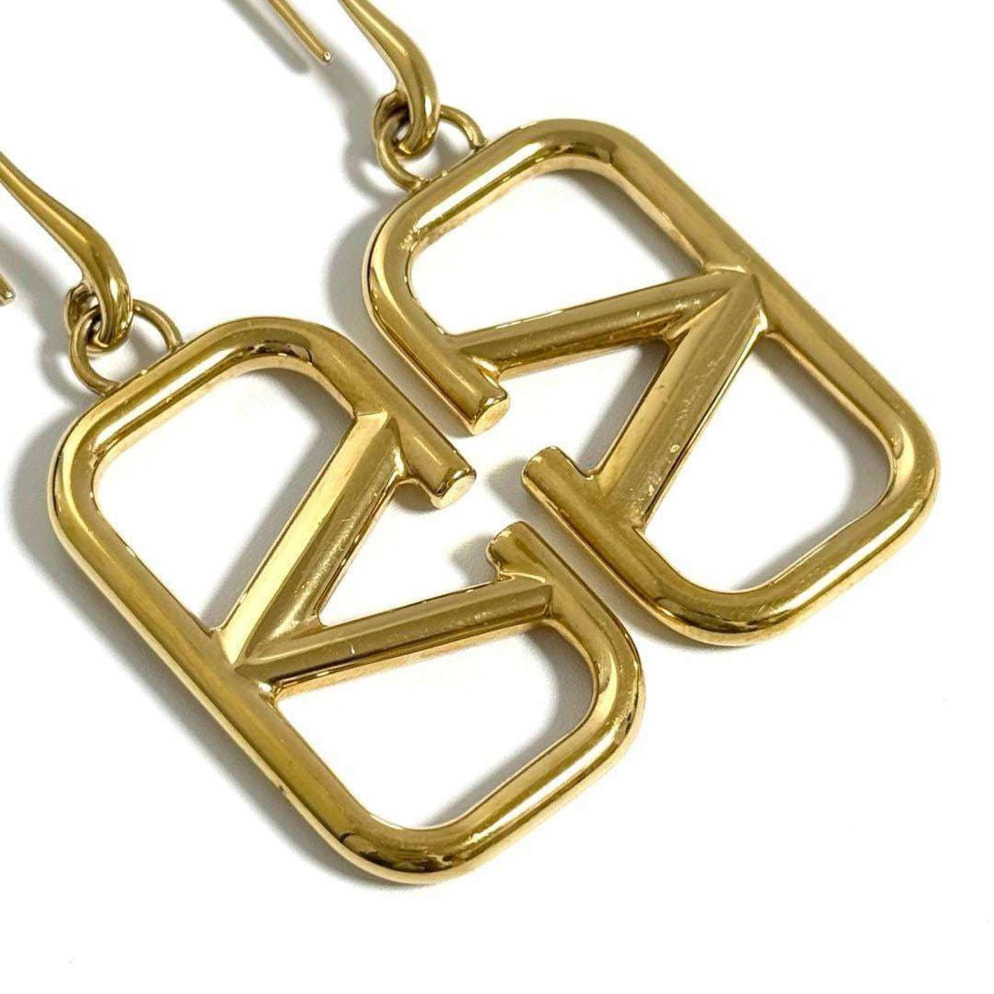 Valentino Valentino Women's Hook Drop Earrings with V Logo Signature Size ONE SIZE - 3 Thumbnail