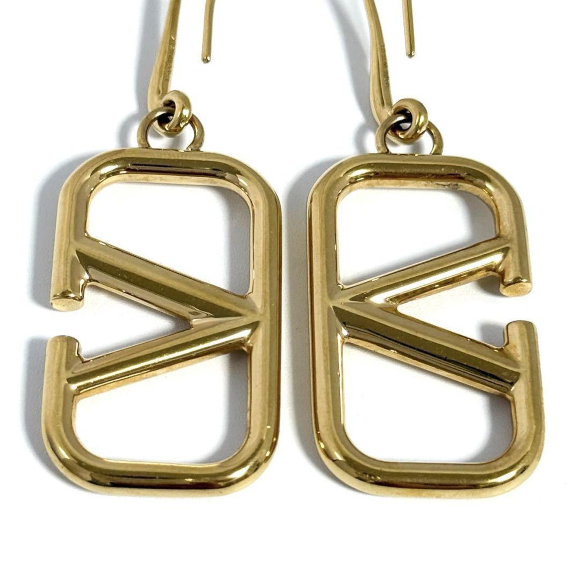 Valentino Valentino Women's Hook Drop Earrings with V Logo Signature Size ONE SIZE - 5 Thumbnail