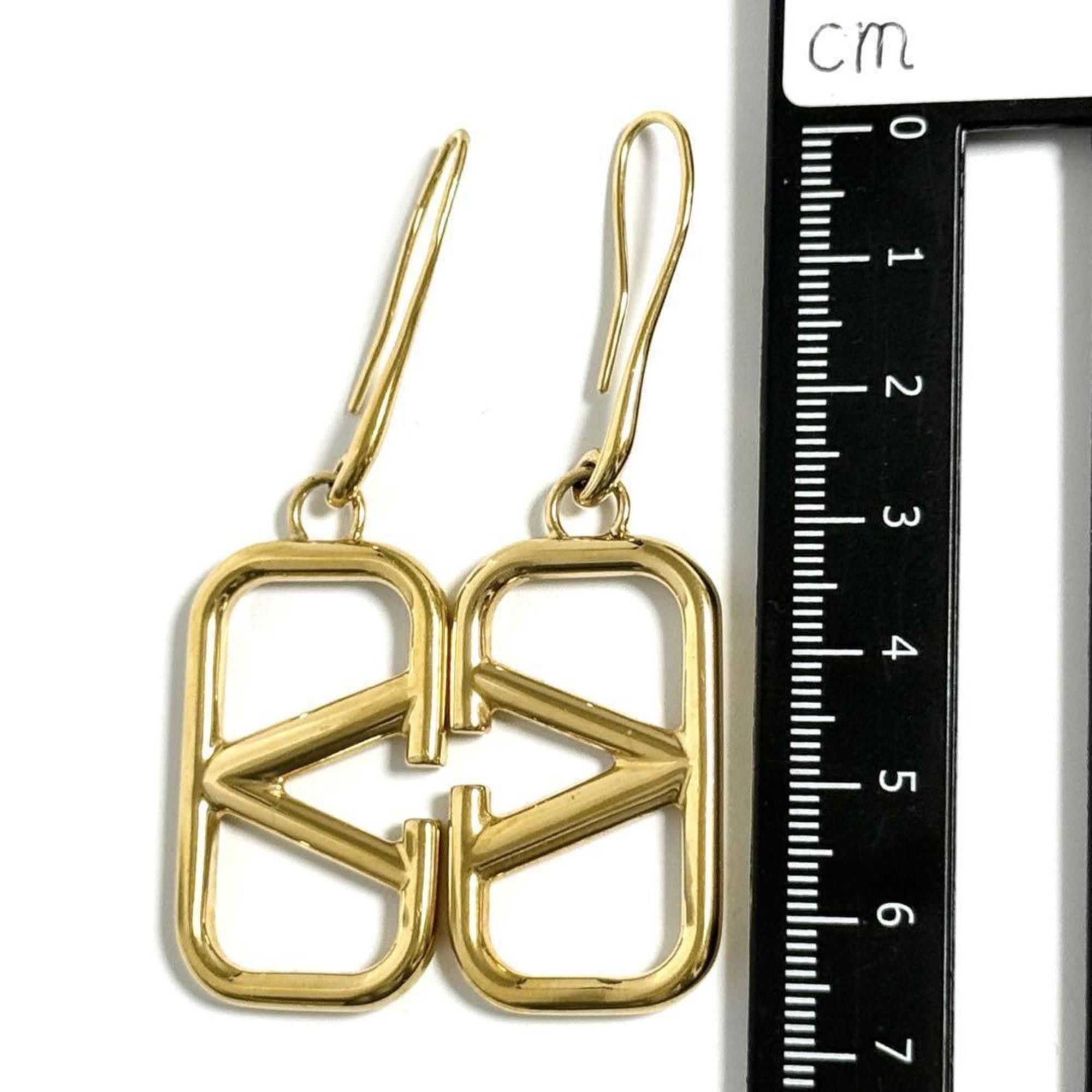 Valentino Valentino Women's Hook Drop Earrings with V Logo Signature Size ONE SIZE - 8 Thumbnail
