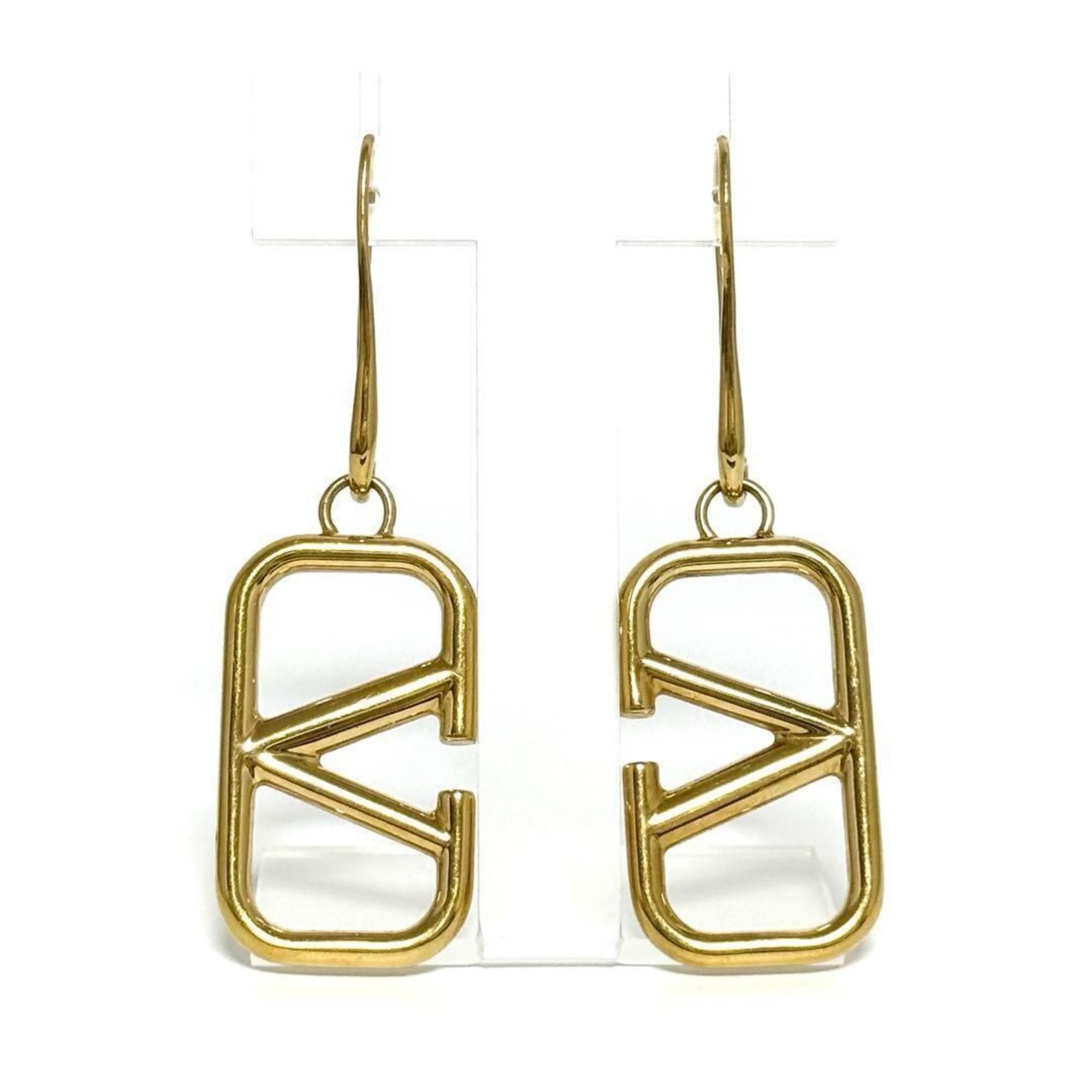 Valentino Valentino Women's Hook Drop Earrings with V Logo Signature Size ONE SIZE - 7 Thumbnail