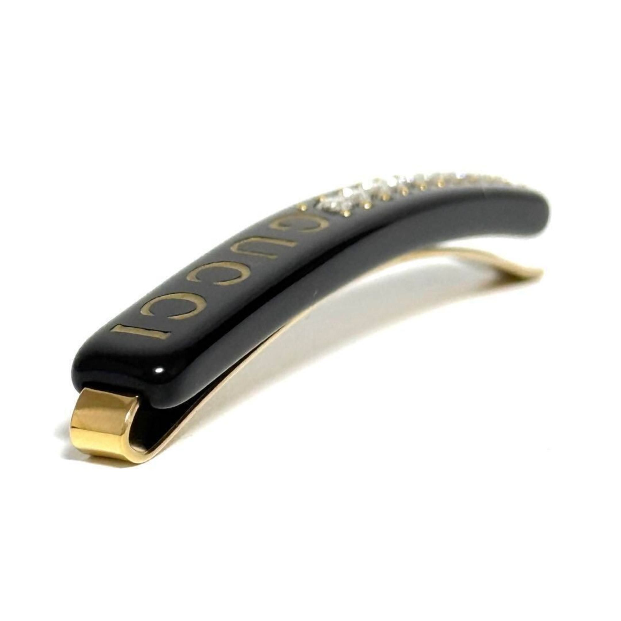 Gucci Gucci Women's Logo Crystal Hairpin Hair Clip Black Size ONE SIZE - 5 Thumbnail