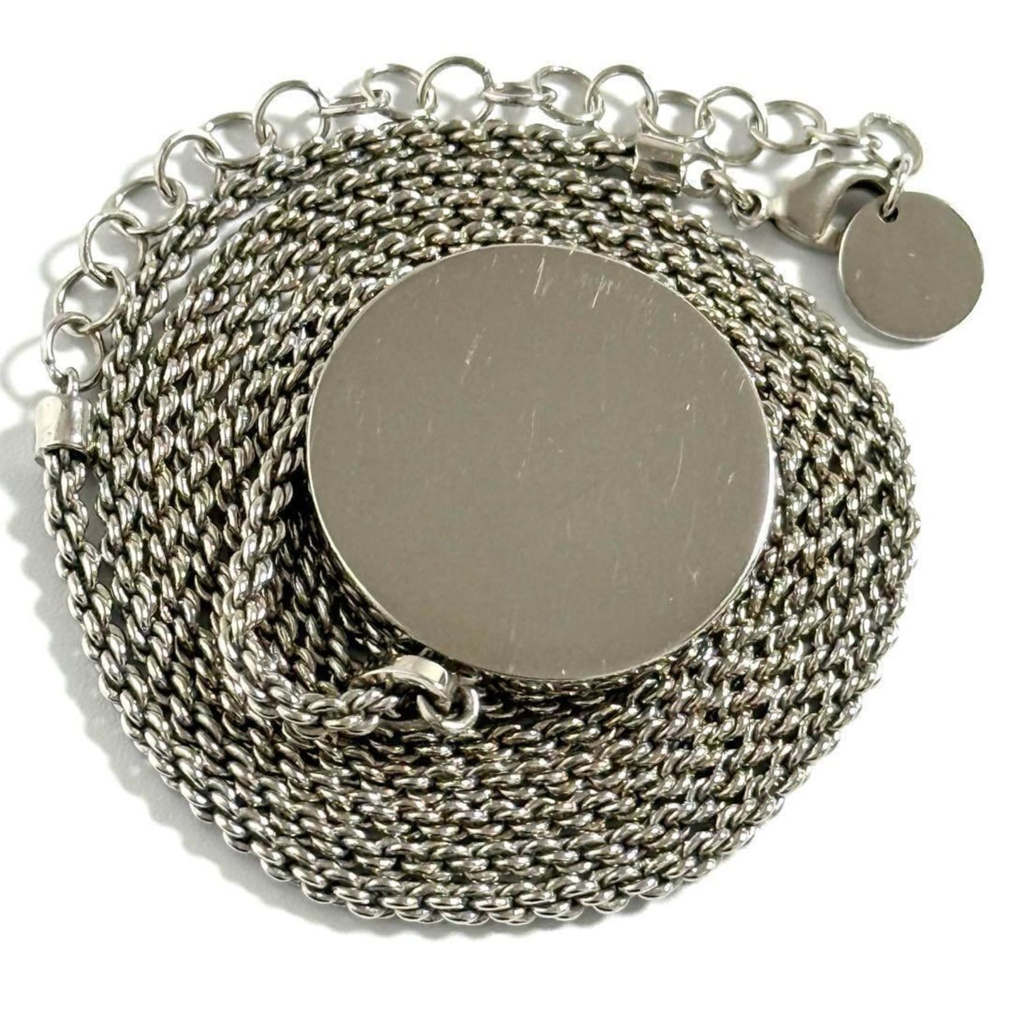 Miu Miu Miu Miu Miu Women's Logo Pavé Pendant Necklace Size ONE SIZE - 5 Thumbnail