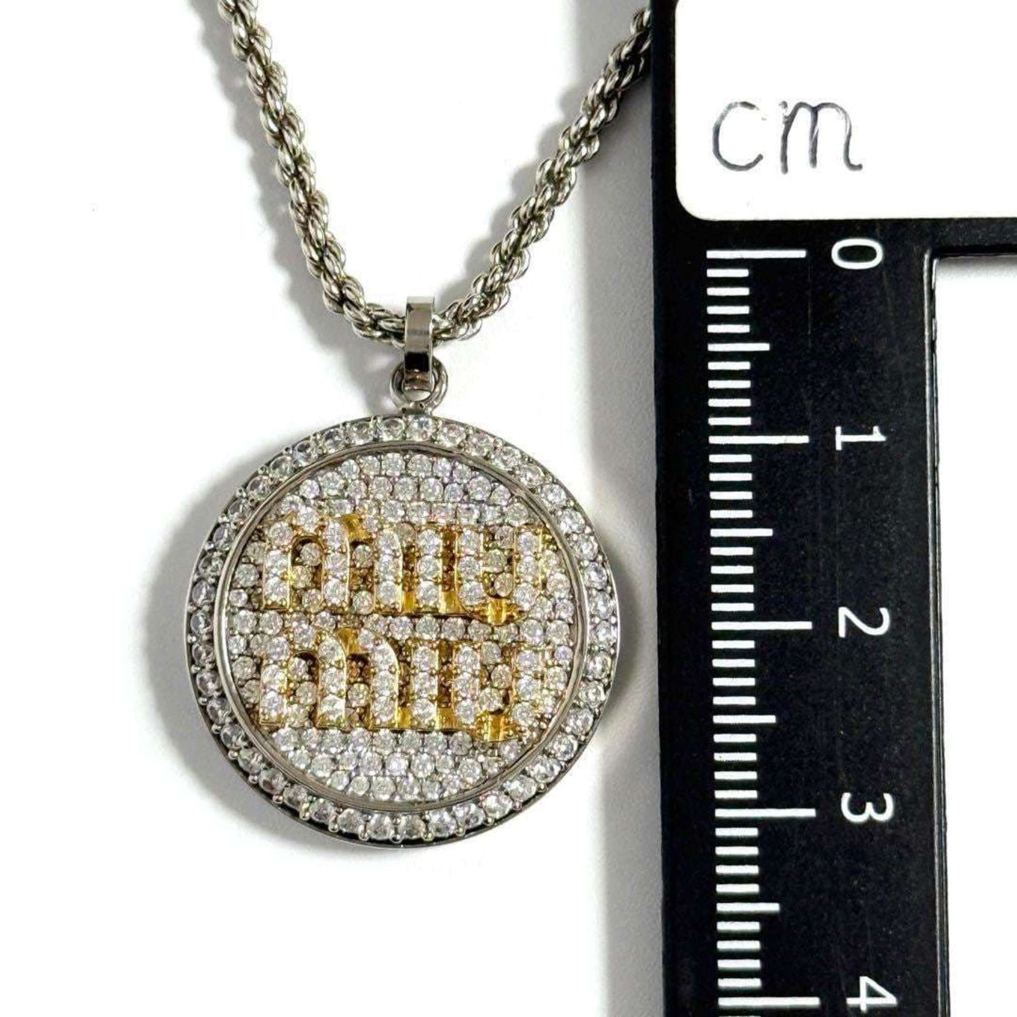 Miu Miu Miu Miu Miu Women's Logo Pavé Pendant Necklace Size ONE SIZE - 8 Thumbnail