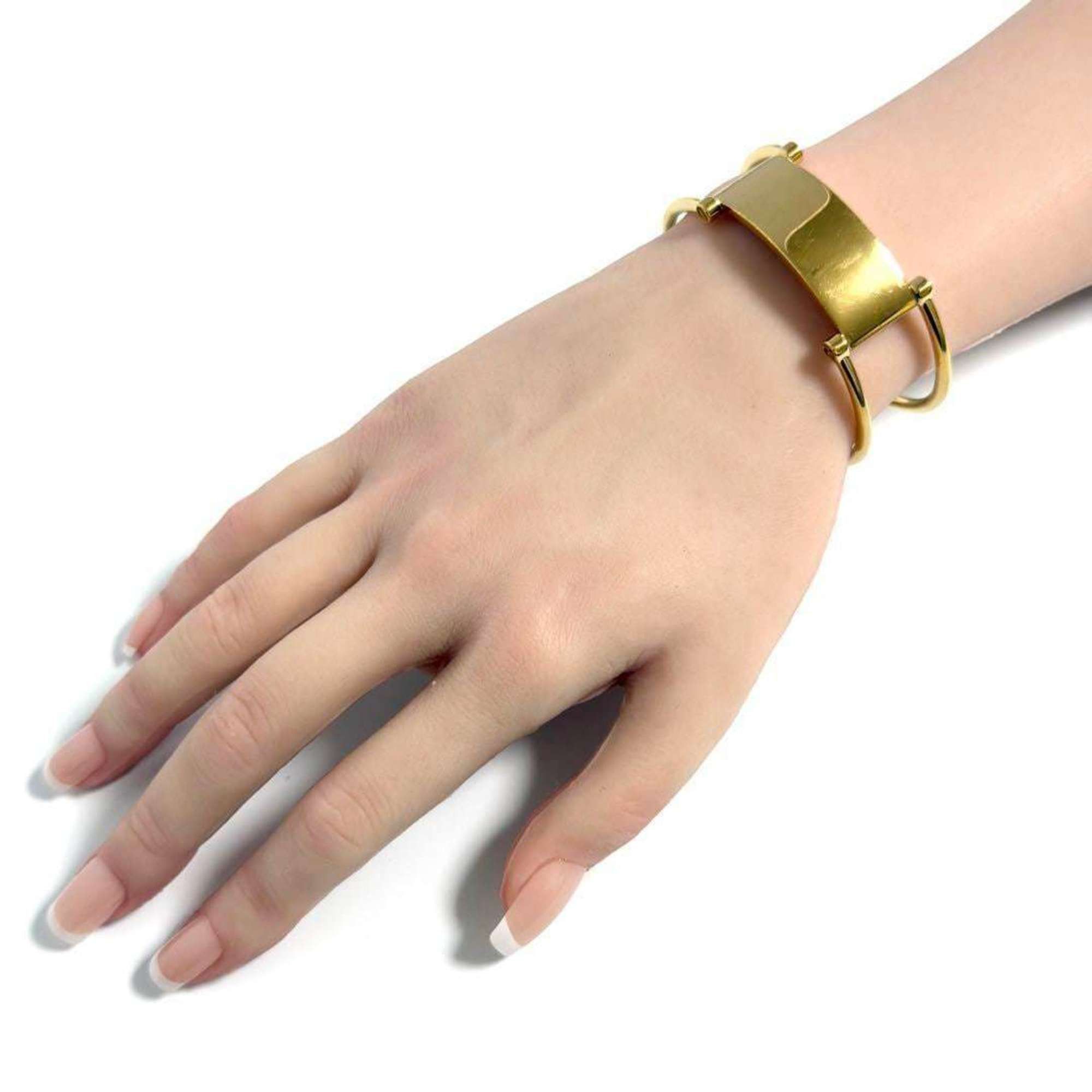 Celine Celine Women's Plate Metal Bangle Bracelet Size ONE SIZE - 10 Thumbnail