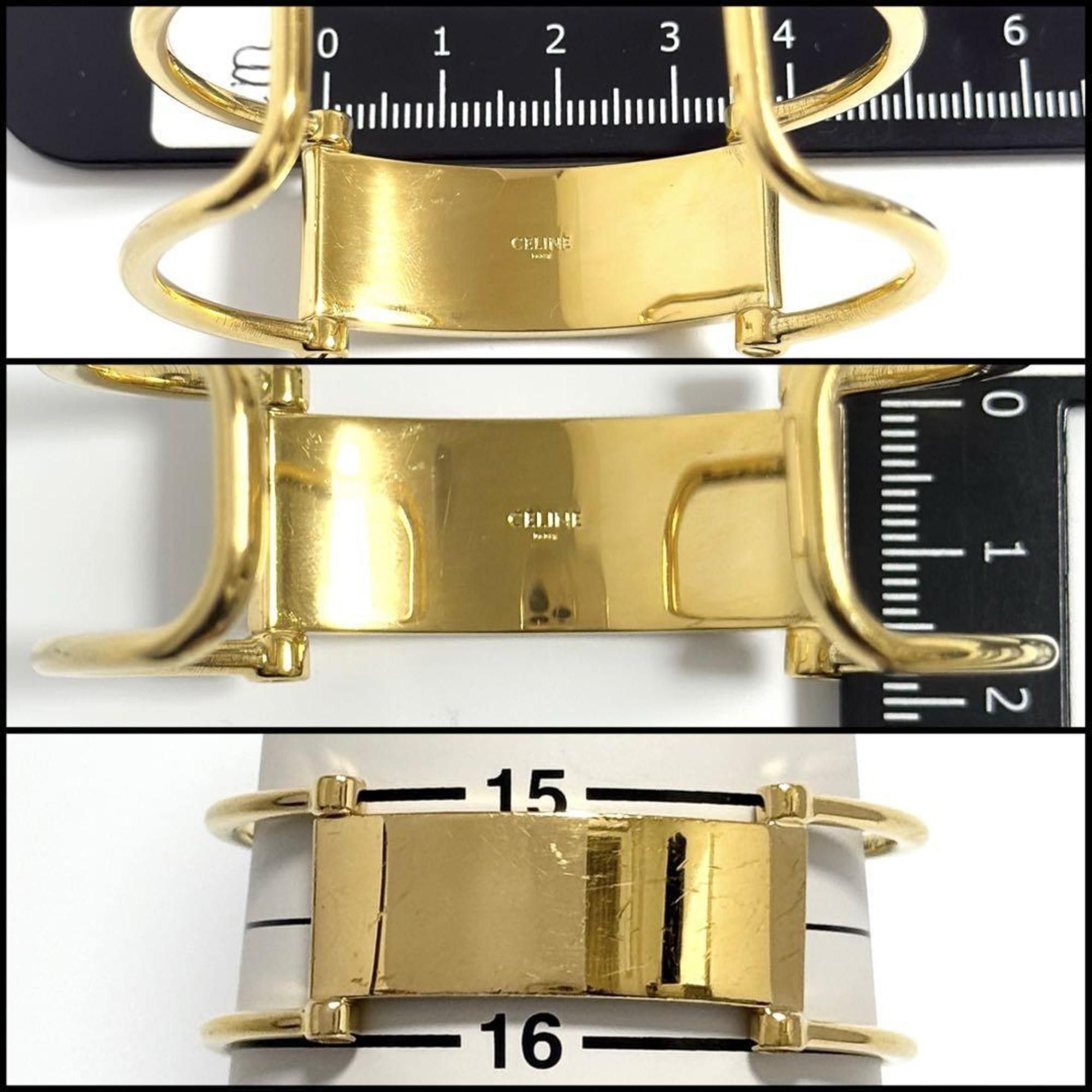 Celine Celine Women's Plate Metal Bangle Bracelet Size ONE SIZE - 9 Thumbnail